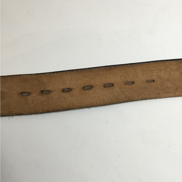 Men’s Genuine Leather Brown Basket Weave Design Belt EUC - Picture 6 of 6